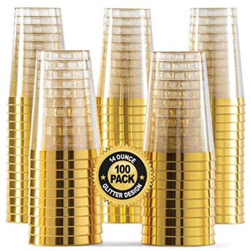 Elegant Gold Plastic Cups - Perfect for Every Celebration