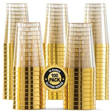 Elegant Gold Plastic Cups - Perfect for Every Celebration