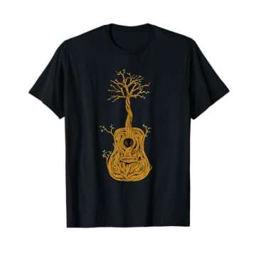 Acoustic Guitar Tree of Life Guitar Player Guitarist T-Shirt