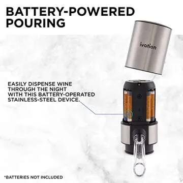 Ivation Wine Aerator & Dispenser Set with Stainless Steel Rod