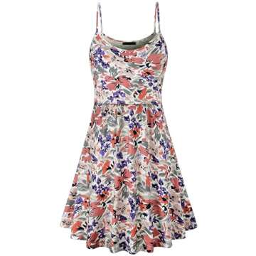 Qnursma Summer Maternity Dresses, High Rise Double Layer Pull up Sleeveless Patterned Knit Jersey Nu...