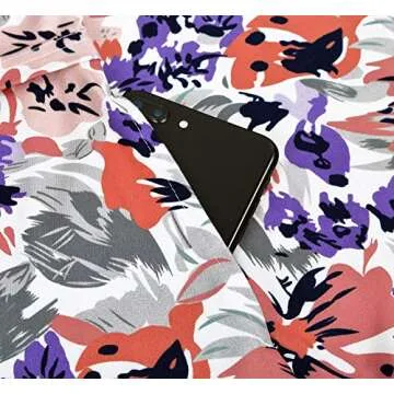 Qnursma Summer Maternity Dresses, High Rise Double Layer Pull up Sleeveless Patterned Knit Jersey Nursing Outfits with Pockets Breastfeeding Clothes for Women White Floral 2 L