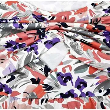 Qnursma Summer Maternity Dresses, High Rise Double Layer Pull up Sleeveless Patterned Knit Jersey Nursing Outfits with Pockets Breastfeeding Clothes for Women White Floral 2 L