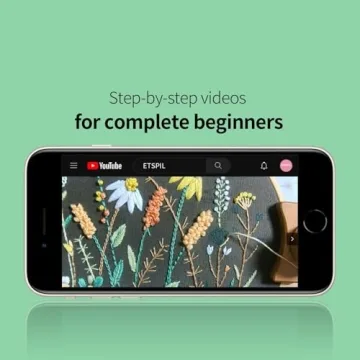 ETSPIL Complete DIY Embroidery Kit for Beginners and Adults