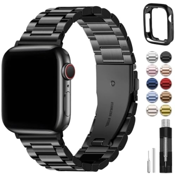 Elegant Fullmosa Apple Watch Metal Band - Adjustable, Luxury Design