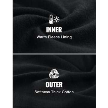 CRZ YOGA Cotton Fleece Lined Sweatpants Women High Waisted Warm Casual Lounge Jogger Pants with Pockets Black Medium