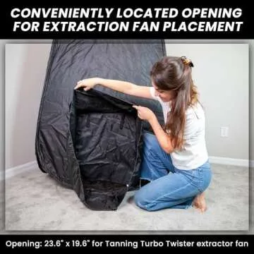 KobbTan Deluxe Spray Tan Tent – Portable Booth with Fan Opening