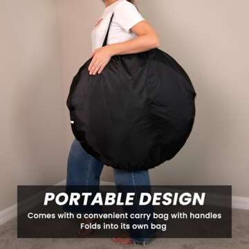 KobbTan Large Deluxe Spray Tan Tent – Pop Up Tent Portable Tanning Booth with Carry Case – Clear Window for Perfect Spray Tanning – Extraction Fan Opening – Easy Clean Spray Tan Tent for Home & Salon