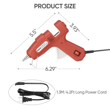 ROMECH Mini Hot Glue Gun with 30 Glue Sticks, Fast Heating