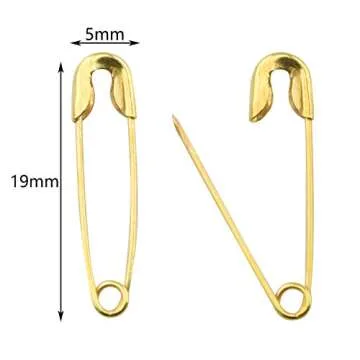 ZMSNTGS Gold Mini Safety Pins 500PCS for Crafts and Jewelry