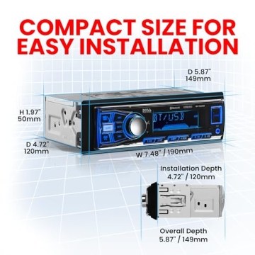 BOSS Audio Systems 611UAB Bluetooth Car Stereo - Versatile Audio System