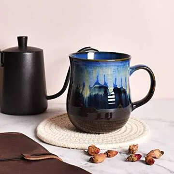 Bosmarlin 21oz Ceramic Coffee Mug - Perfect for Home & Office