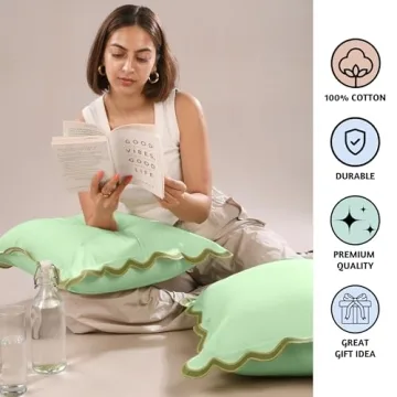 Folkulture 2 Pack Decorative Throw Pillow Covers 18x18