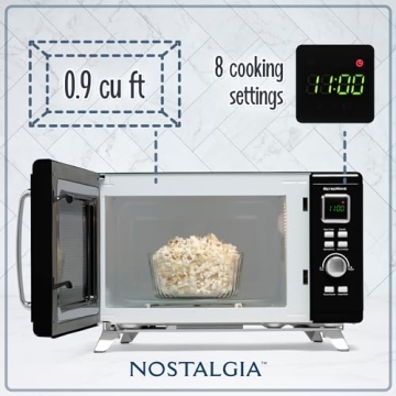 Retro Microwave Oven 900W - Nostalgia Kitchen