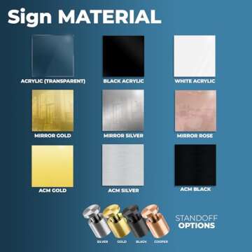 EGD Personalized Floating Acrylic Business Sign | Custom Acrylic Business Logo Sign | Free Company Vector Logo | Sign for Office Storefront | LED Lights Optional (BP-A)