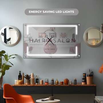 EGD Personalized Floating Acrylic Business Sign | Custom Acrylic Business Logo Sign | Free Company Vector Logo | Sign for Office Storefront | LED Lights Optional (BP-A)