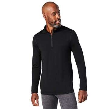 Smartwool SW000752001M Men's Merino 150 Baselayer 1/4 Zip Black M