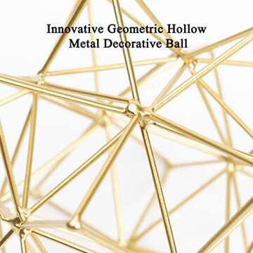 YiLifebes Metal Geometric Table Top Decor, 3D Metal Geometric Sculpture, Abstract Sculpture for Home Decor, Table Decorations for Home, Art Decor for Living Room, Office, Bedroom