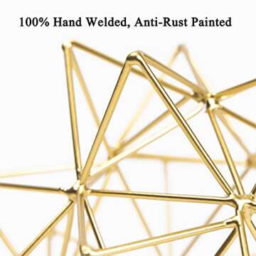 YiLifebes Metal Geometric Table Top Decor, 3D Metal Geometric Sculpture, Abstract Sculpture for Home Decor, Table Decorations for Home, Art Decor for Living Room, Office, Bedroom