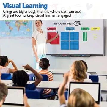 Torlam 131 PCS Magnetic Base Ten Blocks - Place Value Blocks -Math Manipulatives K-3 for Elementary Classroom, Math Counters, Counting Cubes for Kids, Base 10 for 1st 2nd 3rd Grade