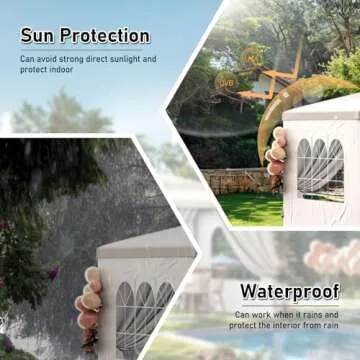 10x30FT White Party Tent Outdoor Canopy Tent Heavy Duty Wedding Tent Waterproof Patio Gazebo Event Tents for Parties with 8 Removable Sidewalls Perfect for Birthday Holiday Graduation BBQ