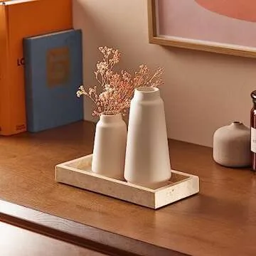 Navaris Travertine Decorative Tray - Stylish Home Organizer