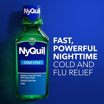 Vicks NyQuil Cold & Flu Nighttime Relief Liquid 2x12 Fl Oz