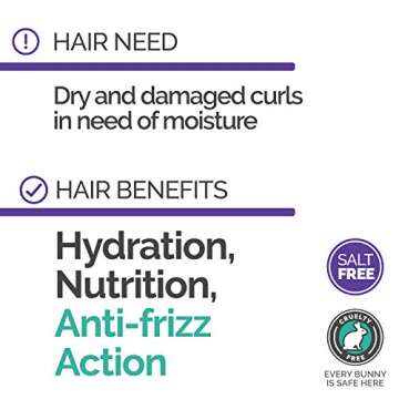 Novex My Curls Deep Conditioning Hair Mask Cream (35.2oz) Moisturizing Treatment Defines Curls, Controls Volume, Reduces Frizz, Adds Softness, for All Curly Hair Types