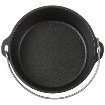Lodge 2 Quart Pre-Seasoned Cast Iron Camp Dutch Oven with Lid - Dual Handles - Use in the Oven, on the Stove, on the Grill or over the Campfire - Black