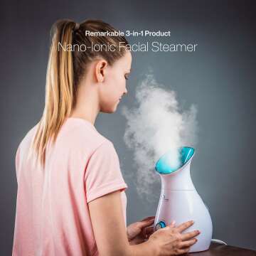 NanoSteamer 3-in-1 Ionic Facial Steamer with Skin Kit