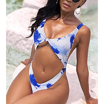 Tainehs Womens High Cut Cheeky One Piece Swimsuit