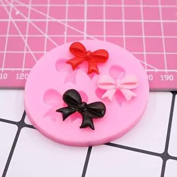 HengKe Mini Bow Silicone Molds for Creative Baking and Crafts