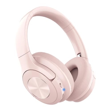 Pink Wireless Bluetooth Headphones 65 Hours Playtime
