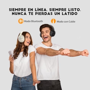 Pink Wireless Bluetooth Headphones 65 Hours Playtime