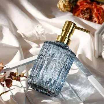 YunNasi Soap Dispenser with Pump, Refillable Liquid Hand Soap Dish Soap Dispensers for Bathroom Counter, Kitchen Sink (Blue)