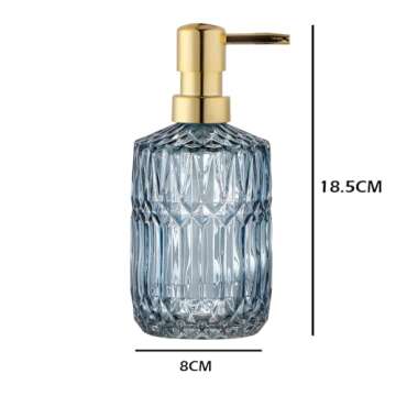 YunNasi Soap Dispenser with Pump, Refillable Liquid Hand Soap Dish Soap Dispensers for Bathroom Counter, Kitchen Sink (Blue)