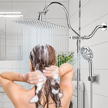 Hibbent 10'' Rainfall & Handheld Shower Head Combo
