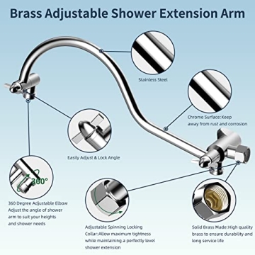 Hibbent 10'' Rainfall & Handheld Shower Head Combo
