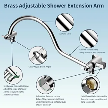 Hibbent 10'' Rainfall & Handheld Shower Head Combo