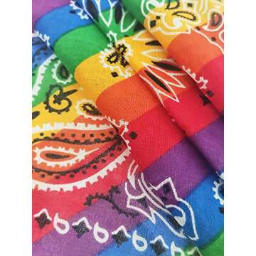 Aflyu 6 Pieces Rainbow Pride Bandana Gay Pride LGBTQ Bandana Headband Scarf (color 1)