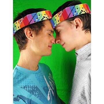 Aflyu 6 Pieces Rainbow Pride Bandana Gay Pride LGBTQ Bandana Headband Scarf (color 1)