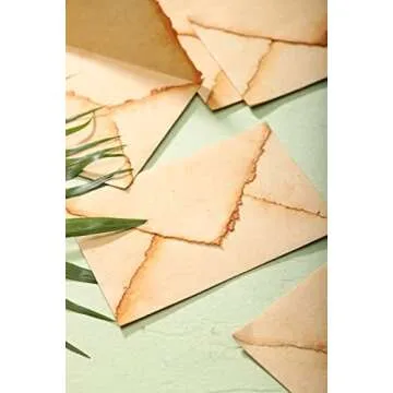 Wanderings Handmade Antiqued Envelope with Deckle Edge - 4.25 x 6.25" - Package of 25 for Writers Invitations Announcements - Cold Press Thick 150 GSM Recycled Paper