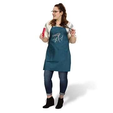 Chic Plum Hill Hair Stylist Apron with Rhinestones