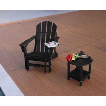 ABCPATIO Folding Adirondack Chair with Footrest for Outdoors