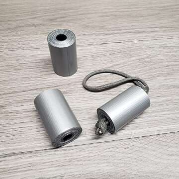 Coopers Bay Mini Duct Tape - Heavy Duty Pocket Size Rolls for Camping, Travel, Medical, Cycling, Vehicle, Etc. - 3-Pack - 2" Wide x 10 Feet per Roll (Grey)