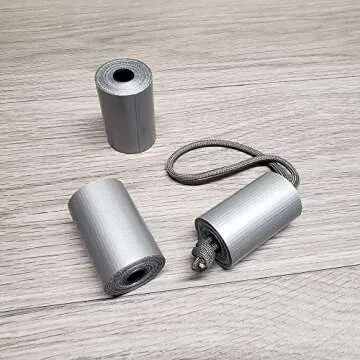 Coopers Bay Mini Duct Tape - Heavy Duty Pocket Size Rolls for Camping, Travel, Medical, Cycling, Vehicle, Etc. - 3-Pack - 2" Wide x 10 Feet per Roll (Grey)