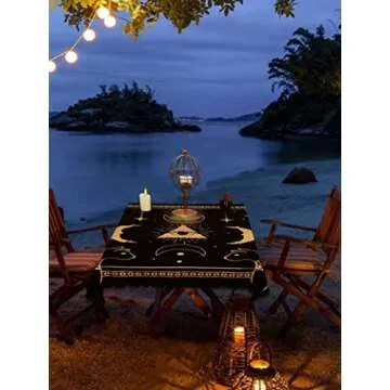 Indian Consigners Altar Cloth Prism Moon Eye Cat Celestical Tarot Deck Alter Square Wall Hanging Table Cloth Sacred Place Tapestry