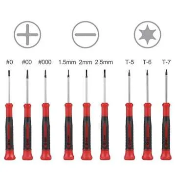EFFICERE 9-Piece Precision Screwdriver Set - Durable & Ergonomic