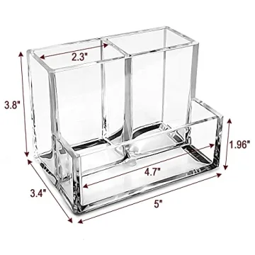 KiDEPOCH Acrylic Pen Holder for Stylish Desk Organization