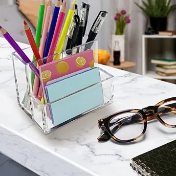 KiDEPOCH Acrylic Pen Holder for Stylish Desk Organization
